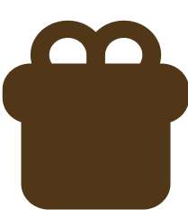 茶色のシンプルなアイコン