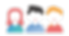 笑顔の3人