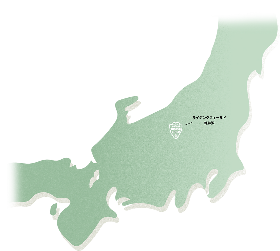 ライジングフィールド軽井沢の場所を示す日本地図
