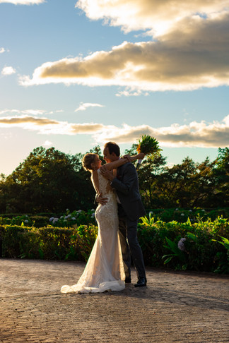 happy couple kissing at sunset in Monteverde Costa Rica