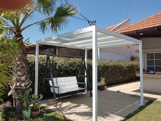 פרגולת אלומיניום לגינה