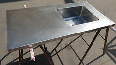 משטח עבודה עם כיור למטבחים מוסדיים