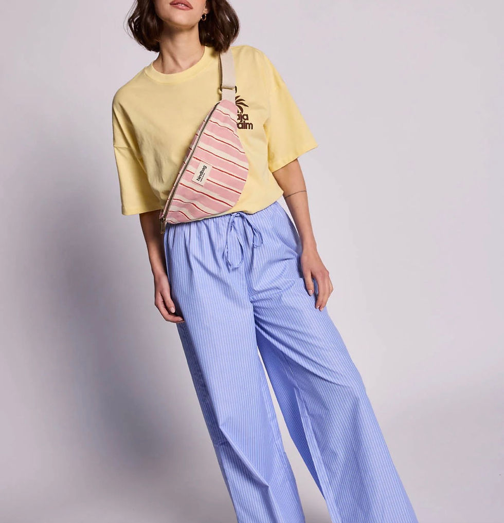 Miniature : Sac Banane Olivia Rayures rouge et rose