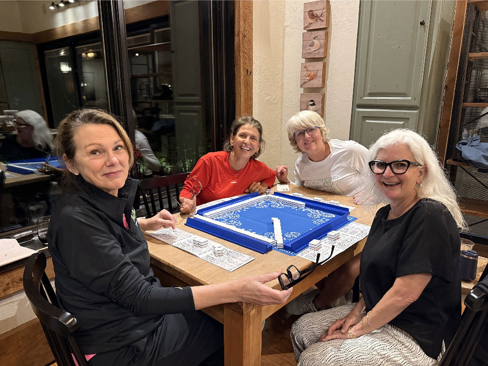 Time out from pickleball for a little Mahjong