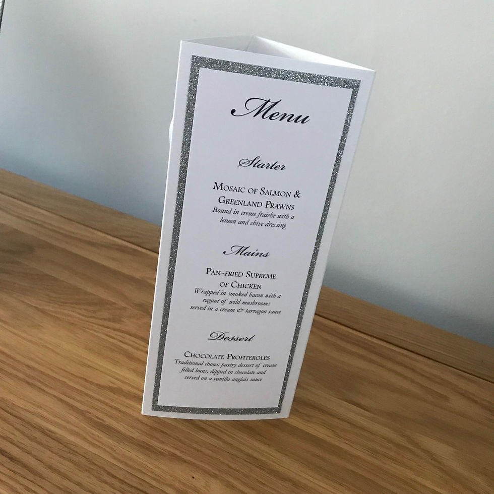 Thumbnail: Bella Table Number and Menu Cards