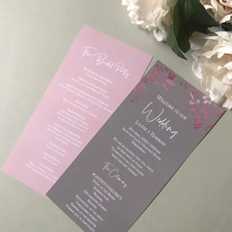 Thumbnail: Louise Double Sided Flyer Order of Service / Day