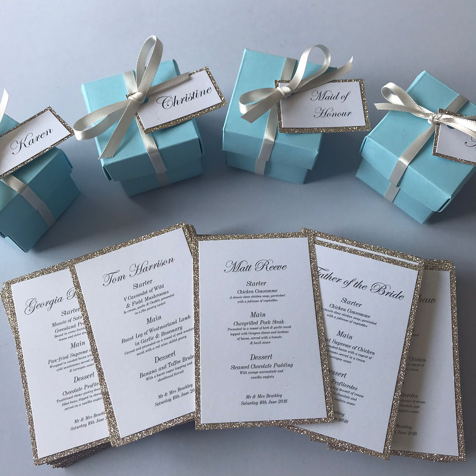Thumbnail: Favour Boxes with Name Tags