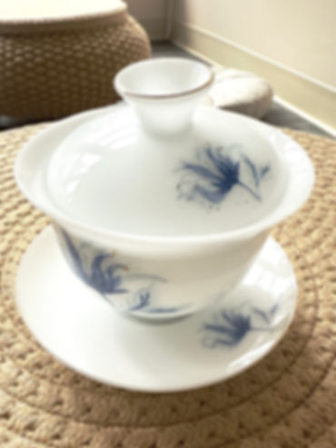 Gaiwan - Blue/White Lotus Flower, 90ml