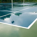 Soft wash done for a tennis court by Greenwave
