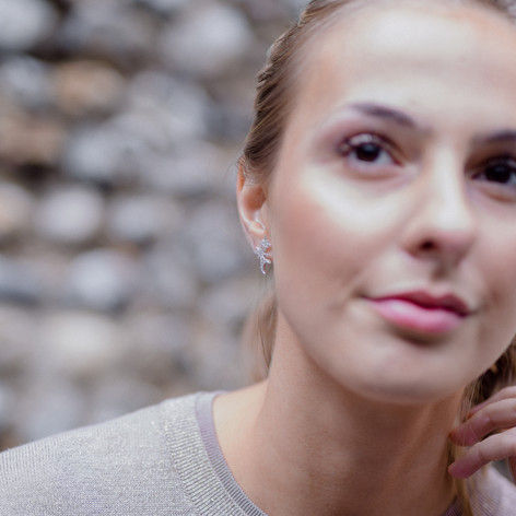 Thumbnail: Mismatch Moon & Star Earrings - Silver