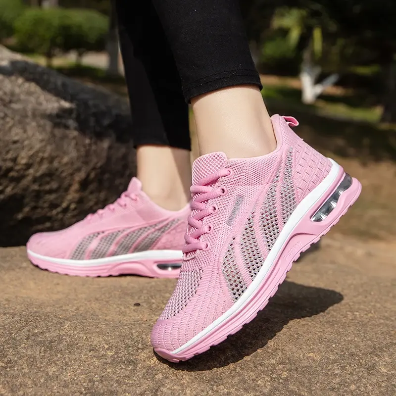 Thumbnail: Women Sneakers Air Cushion Soft Bottom Running Shoes Outdoor Mesh Breathable