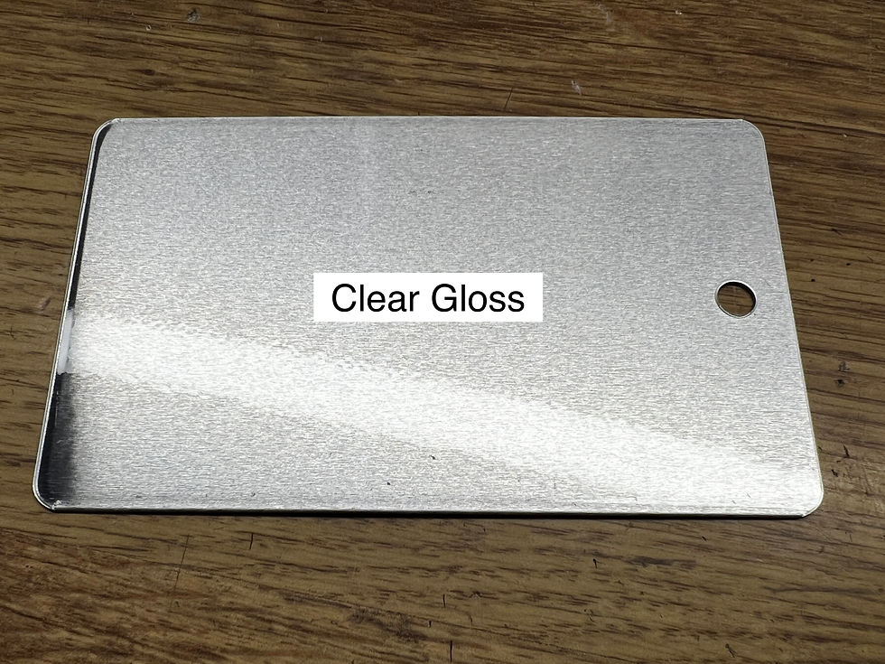 Thumbnail: Clear gloss powder coating sample