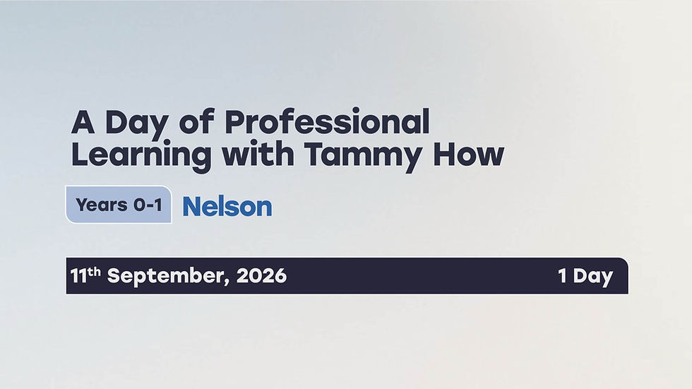 A Day of Professional Learning with Tammy How: Nelson