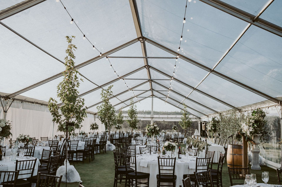 Clear Marquee at Wedding in Palmerston North