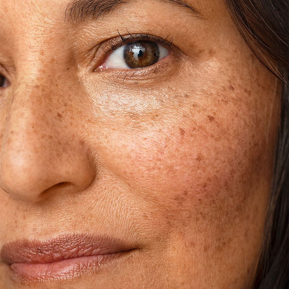 Healthy Skin middle aged woman close up