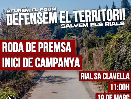 Roda de premsa - Presentació de la Plataforma i la campanya "Aturem el POUM"