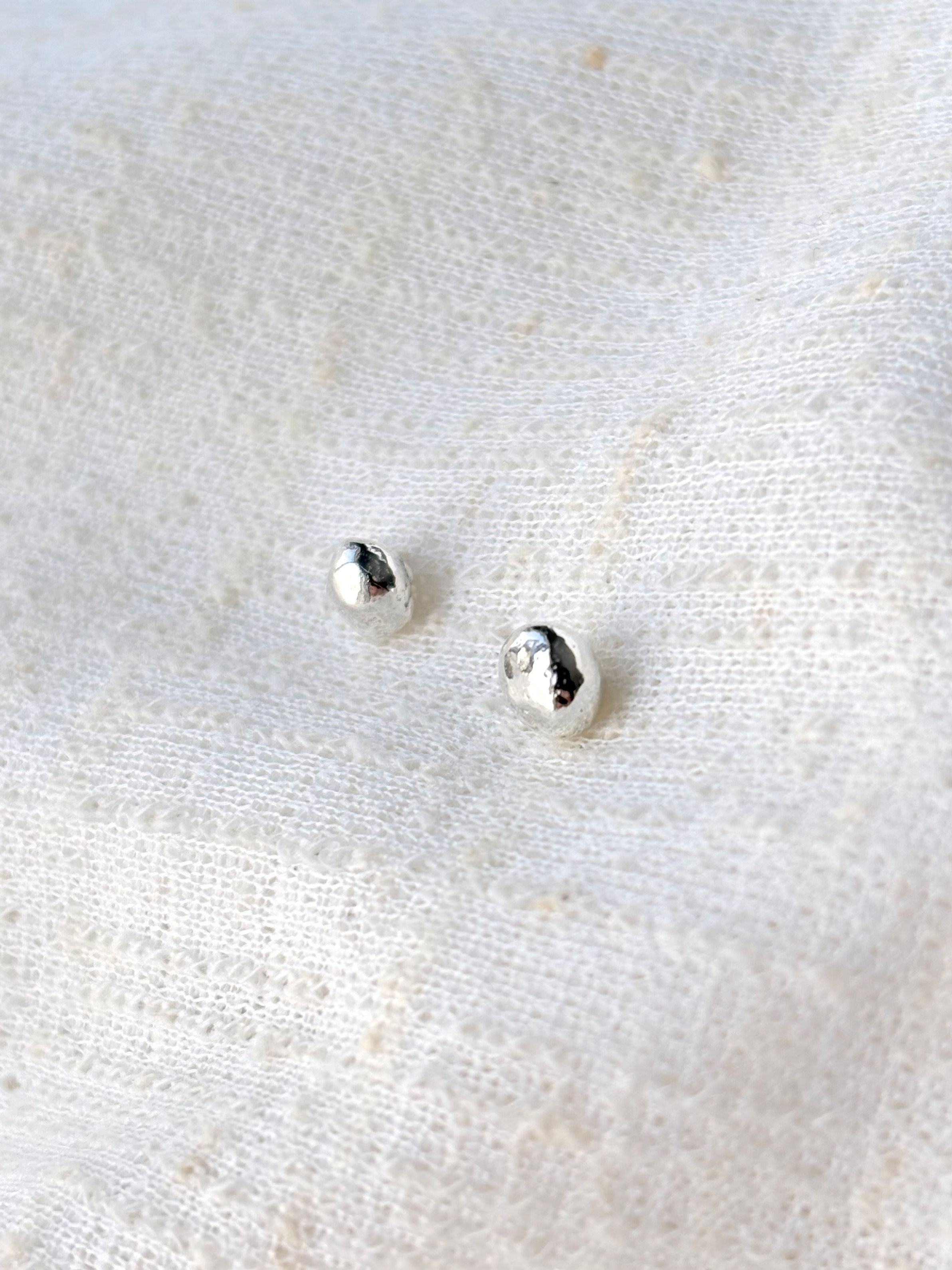 silver nugget studs