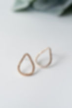 gold-filled teardrop stud earrings
