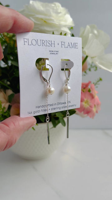 Thumbnail: Johanna Unwavered Pearl Dangle Earrings