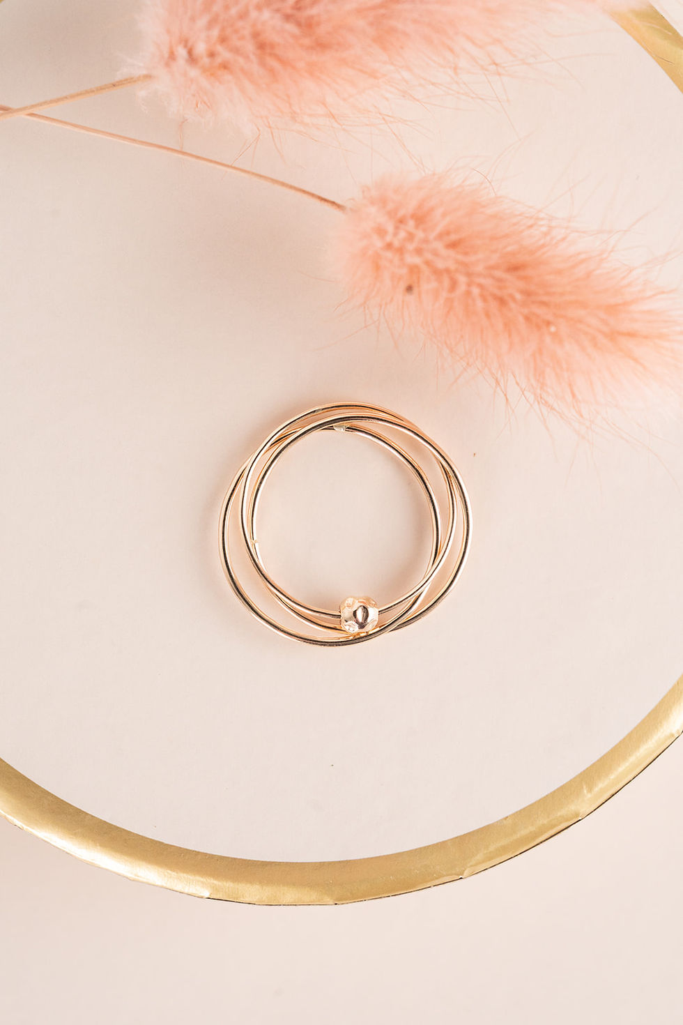 Thumbnail: Luna Gliding Orb Fidget Puzzle Ring