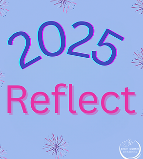 2025 Reflect. Depicting the reflection to be done before starting a new year.