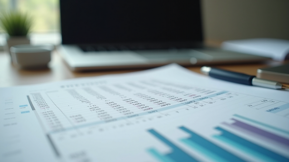 Close-up view of a financial budget planner on a desk