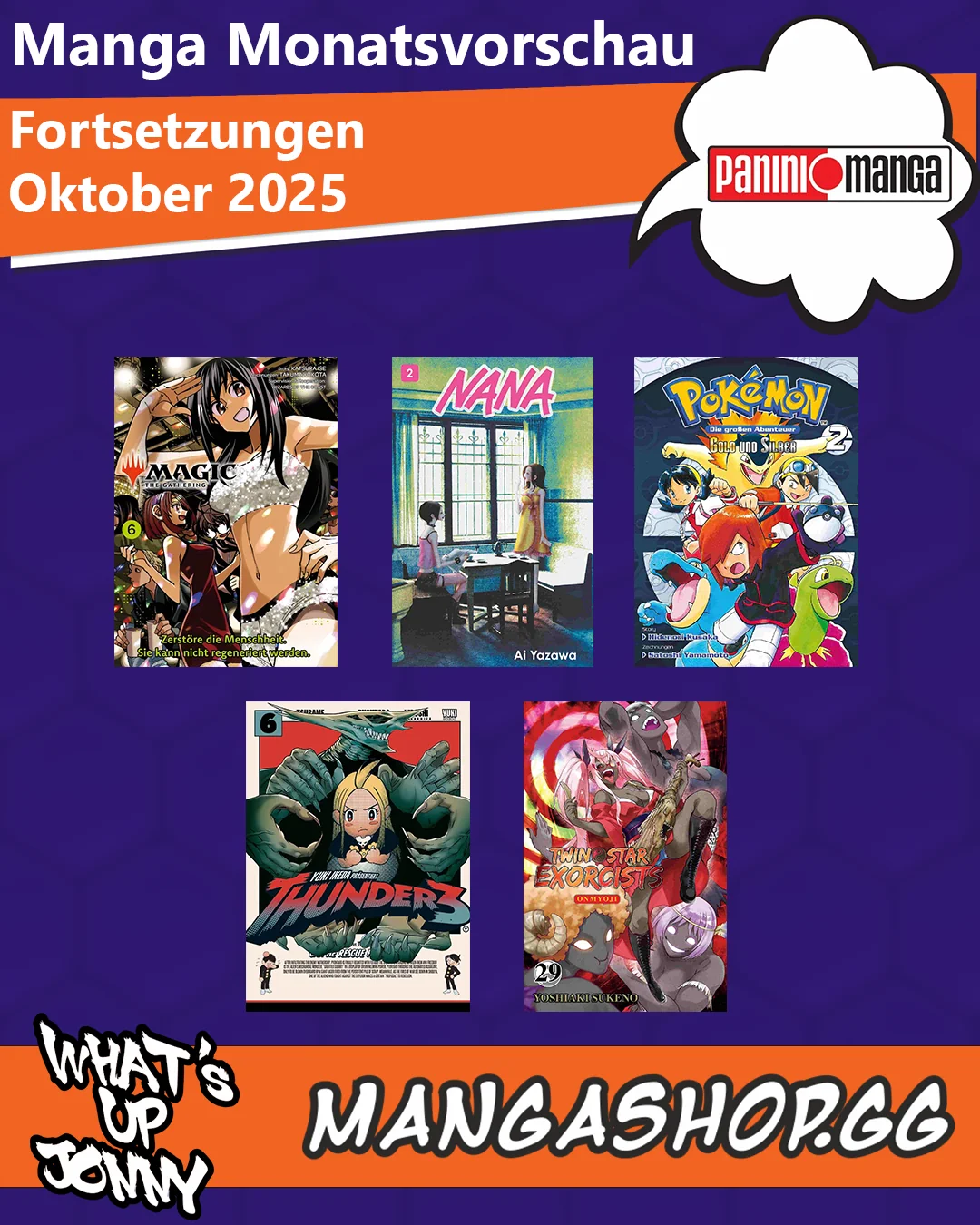 Manga Monatsübersicht Oktober 2025