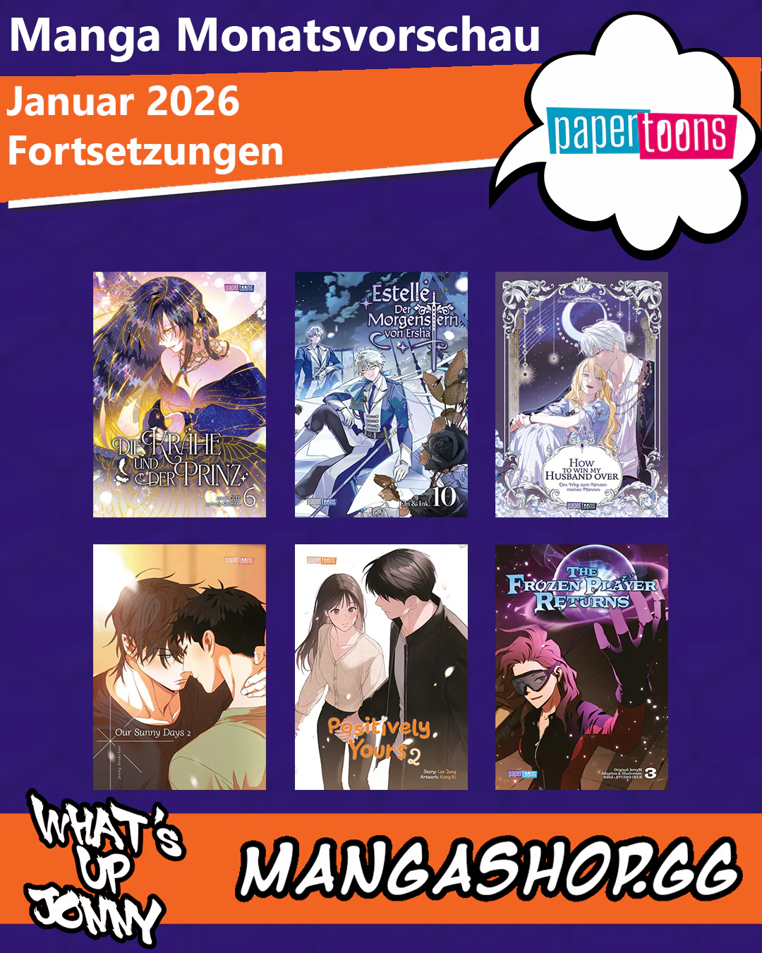 Manga Monatsvorschau Januar 2026
