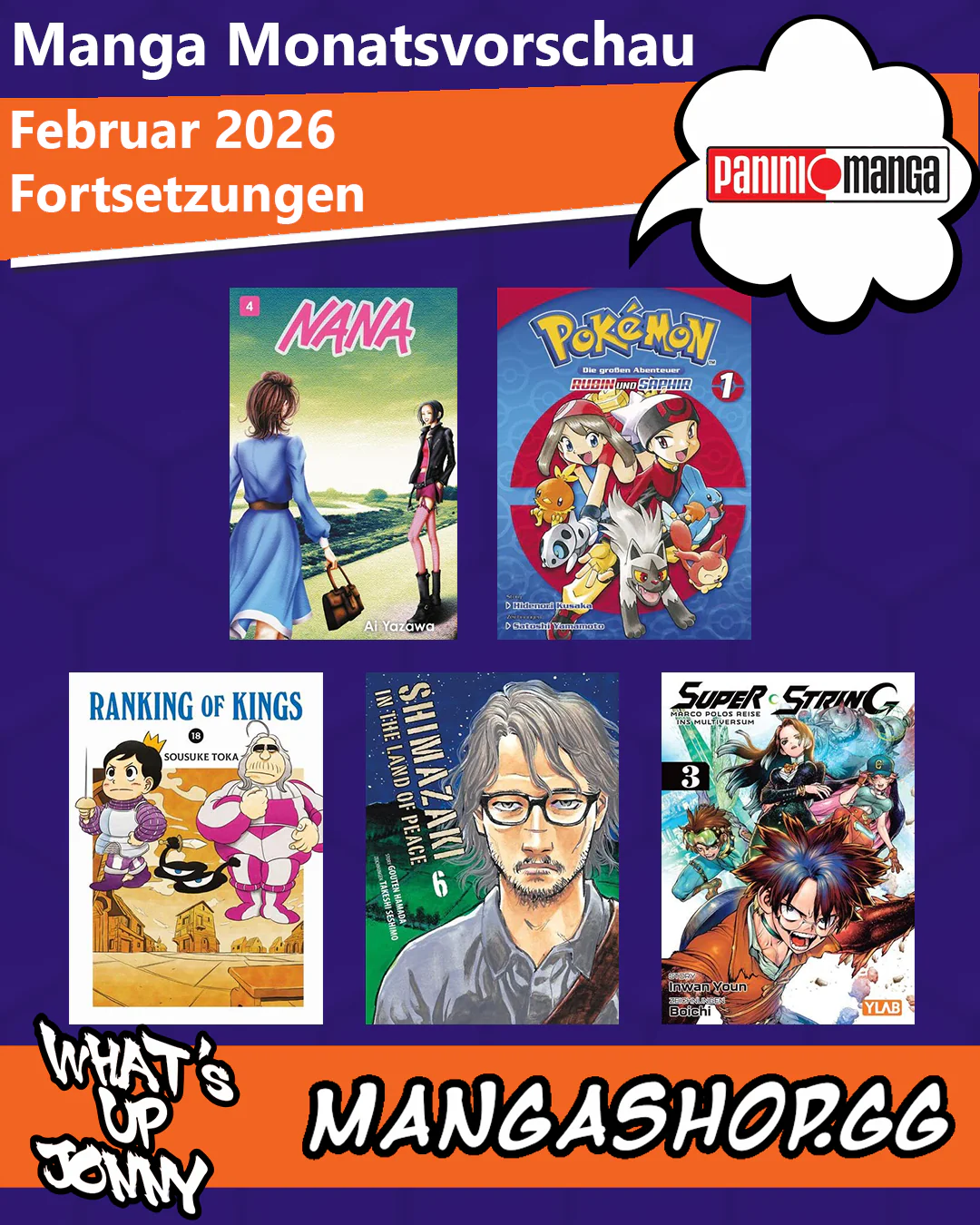 Die Manga Monatsvorschau Februar 2026