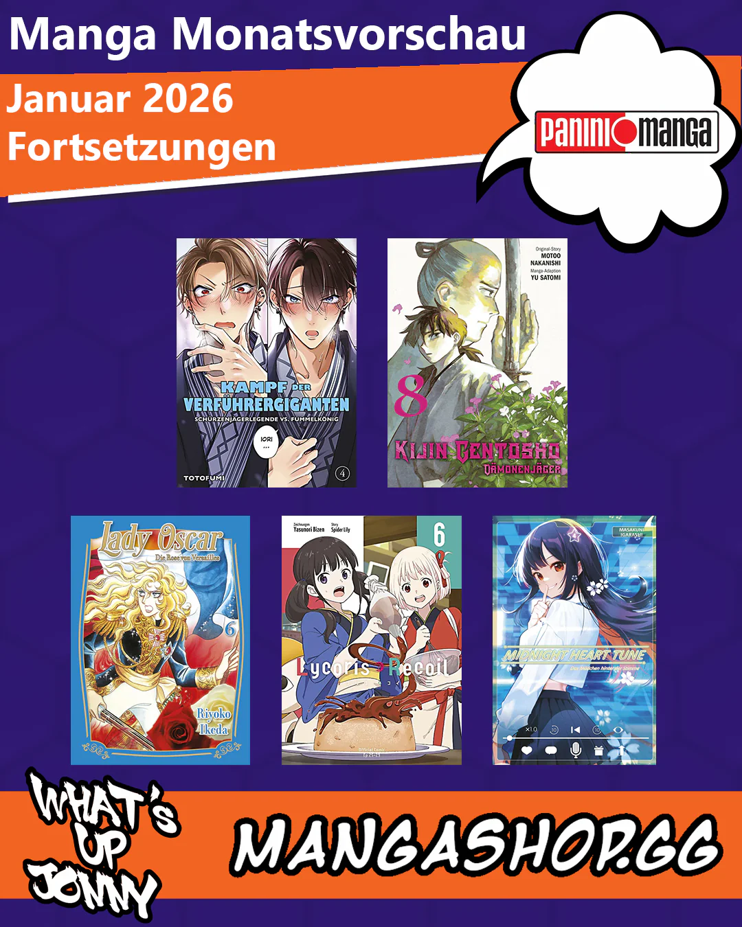 Manga Monatsvorschau Januar 2026