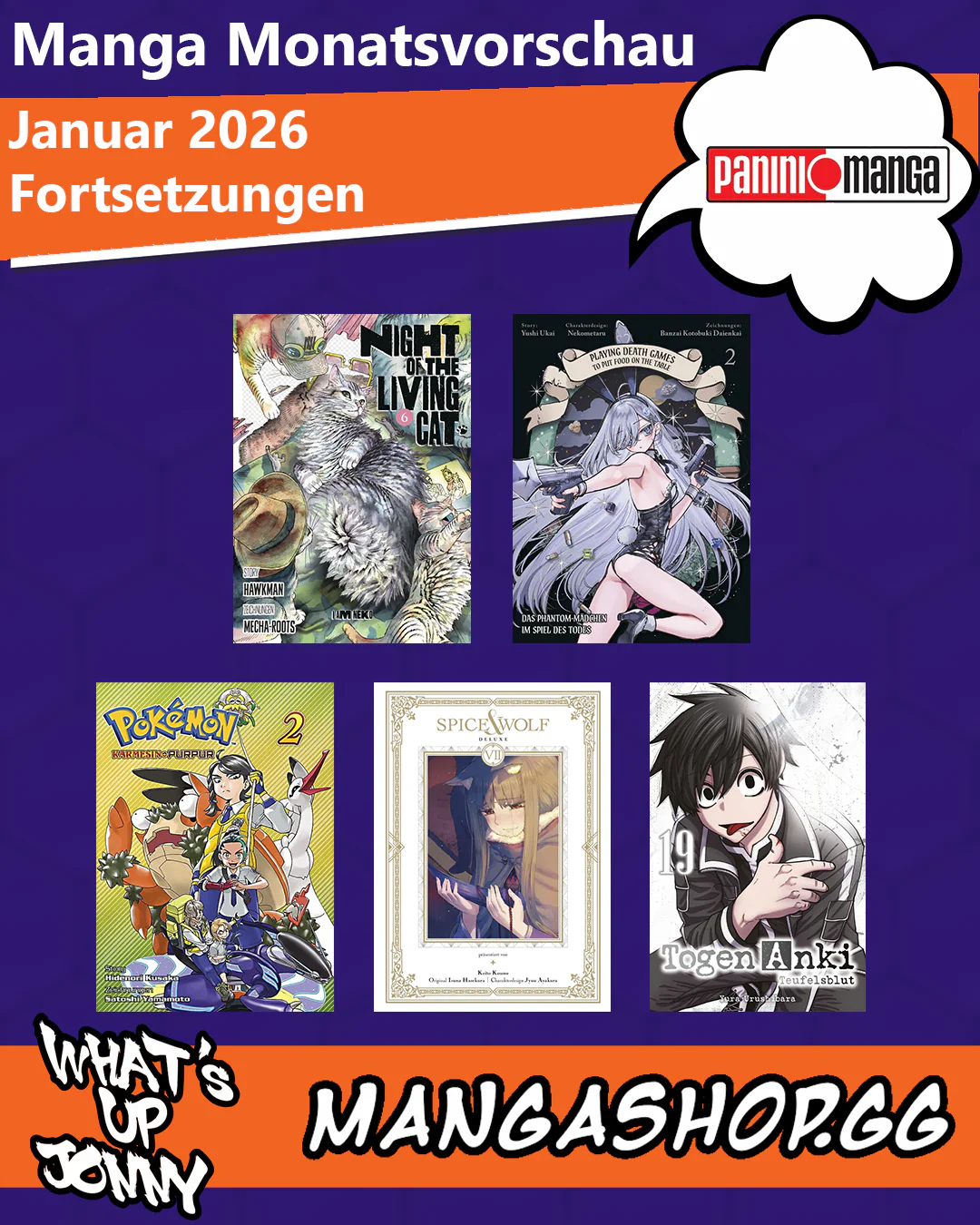 Manga Monatsvorschau Januar 2026
