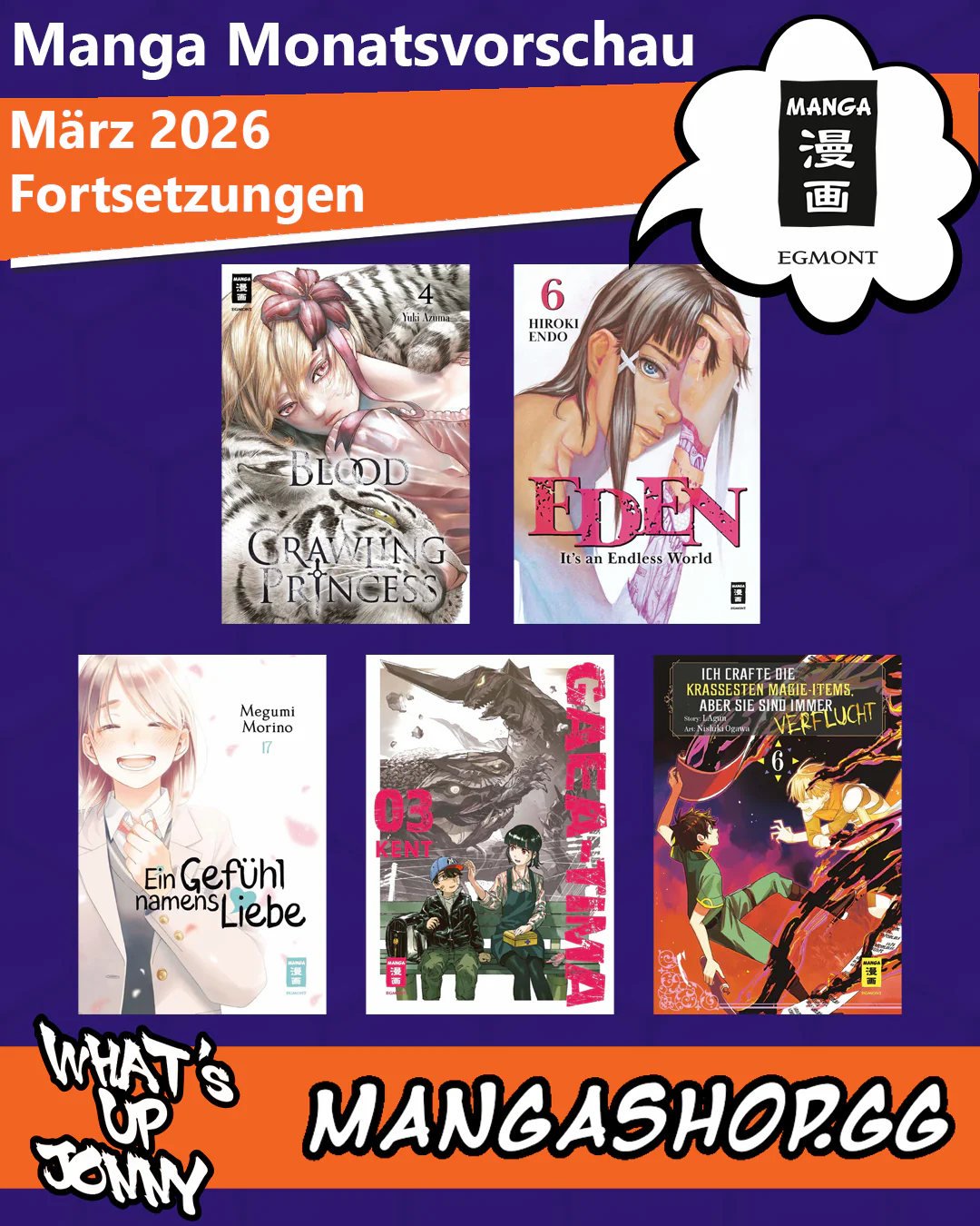 März 2026 Manga Monatsvorschau