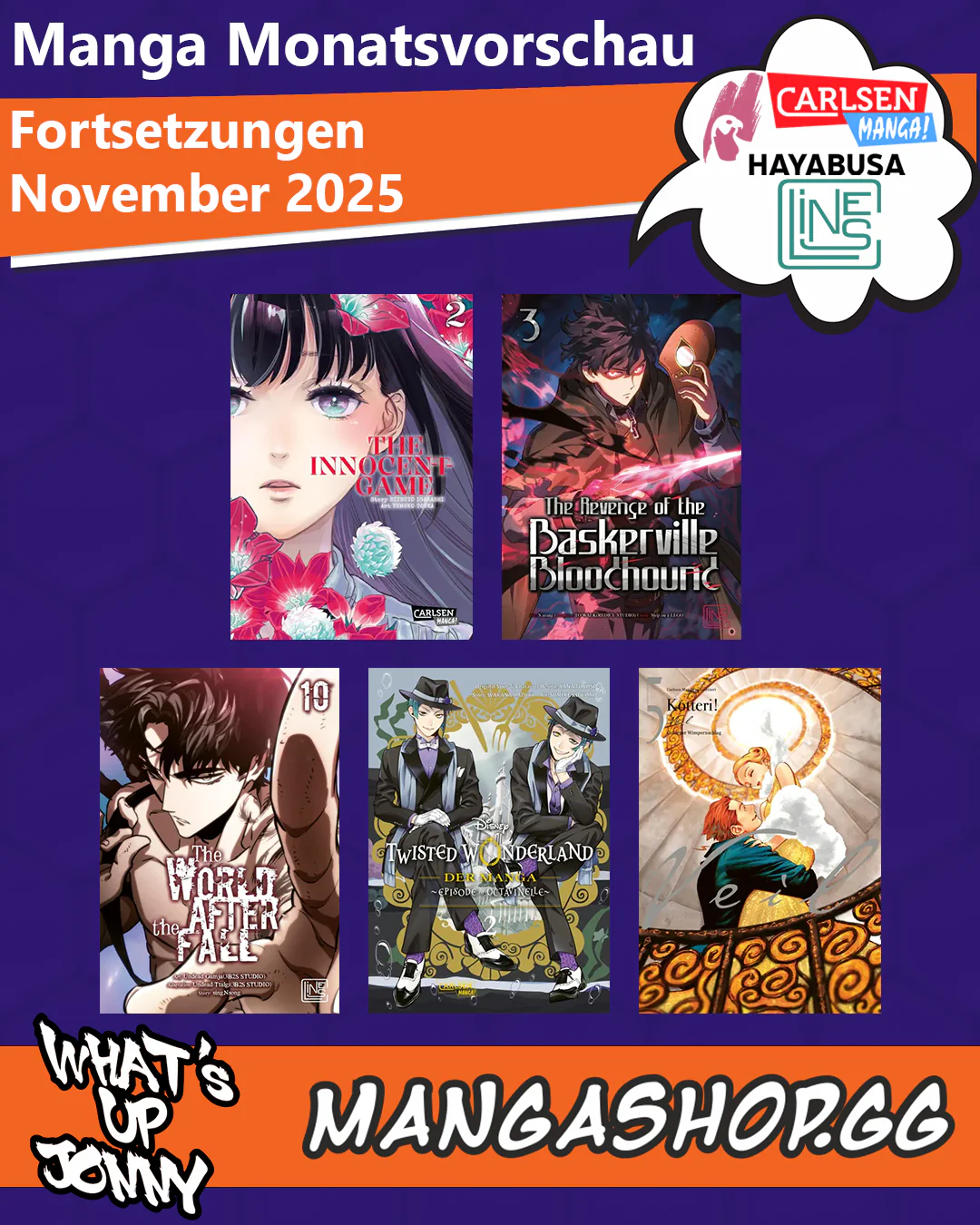 Die Manga Monatsvorschau November 2025