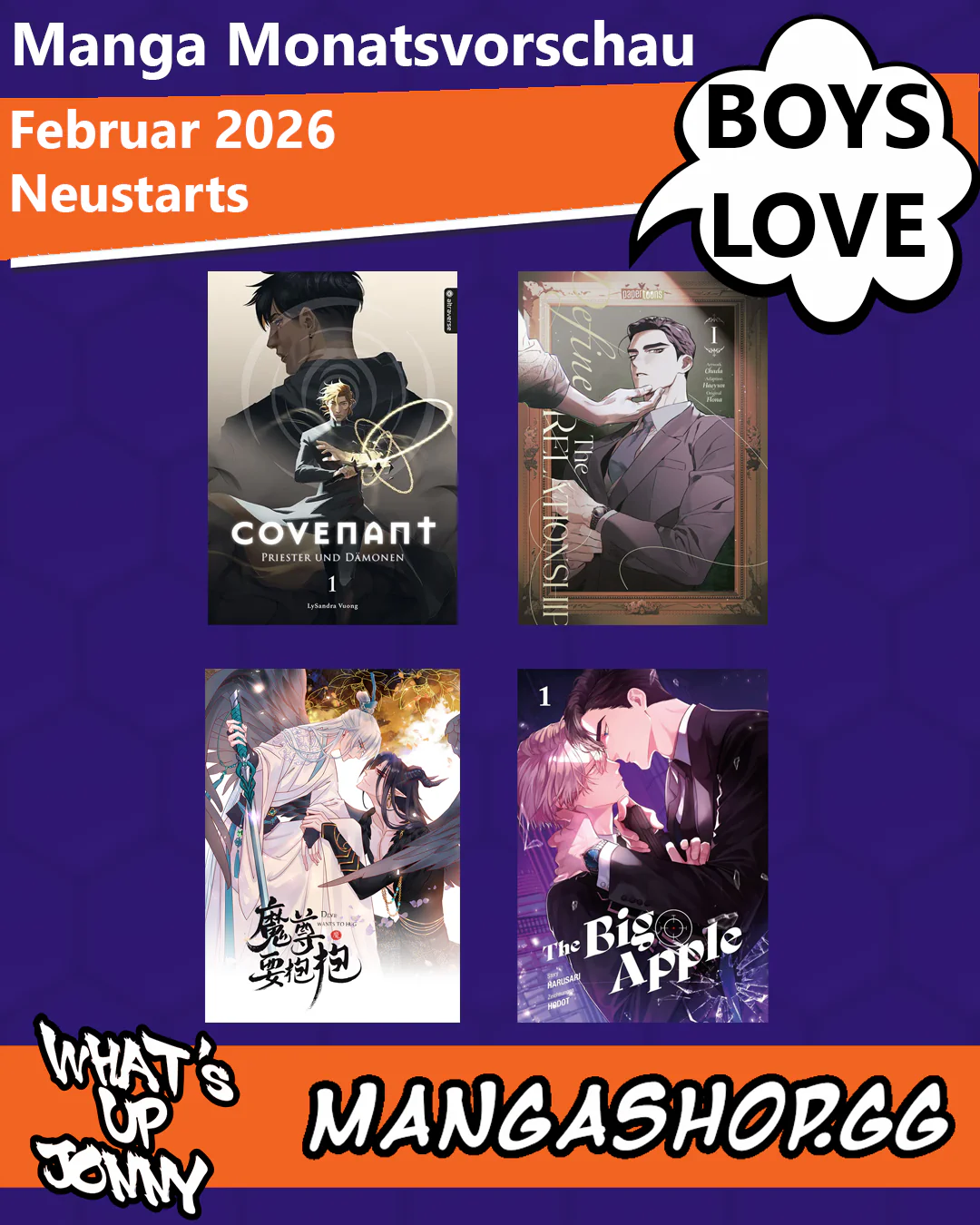Boys Love Edition - Februar Manga Monatsvorschau 2026!