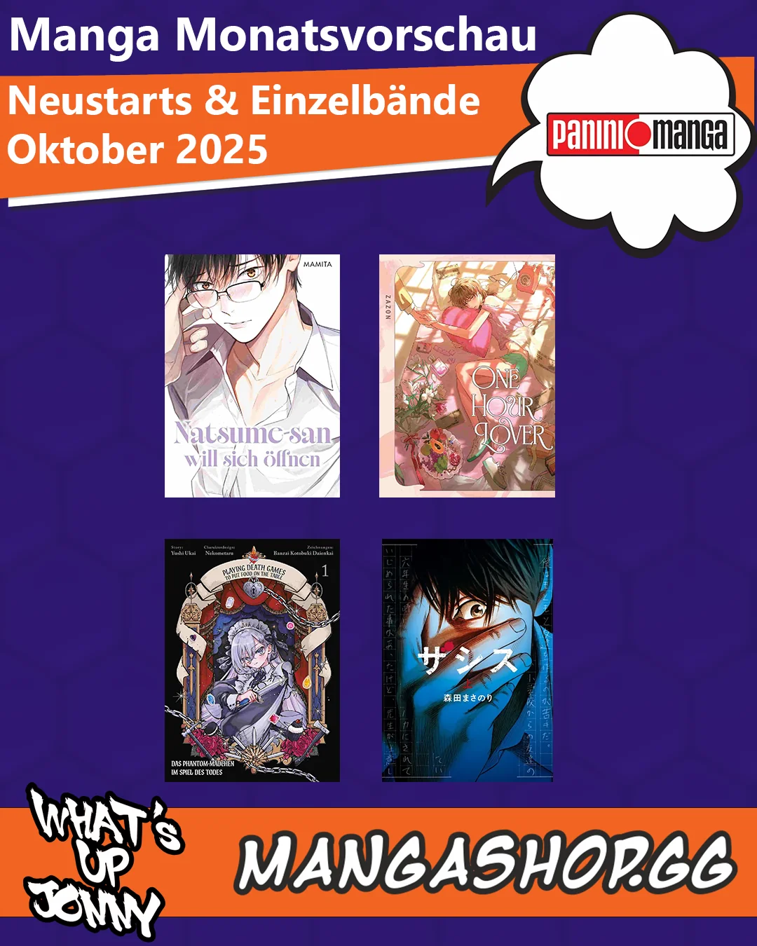 Manga Monatsübersicht Oktober 2025