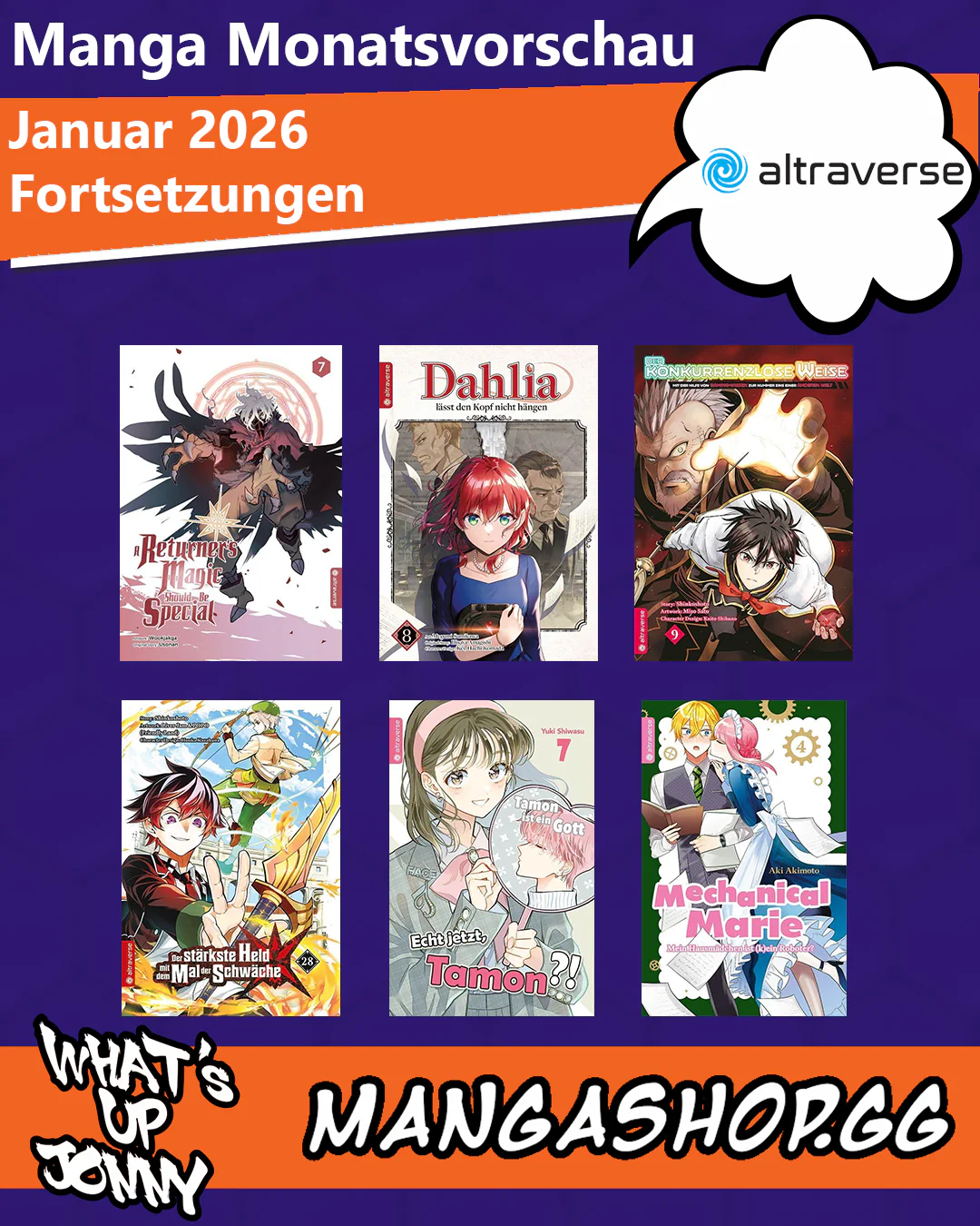 Manga Monatsvorschau Januar 2026