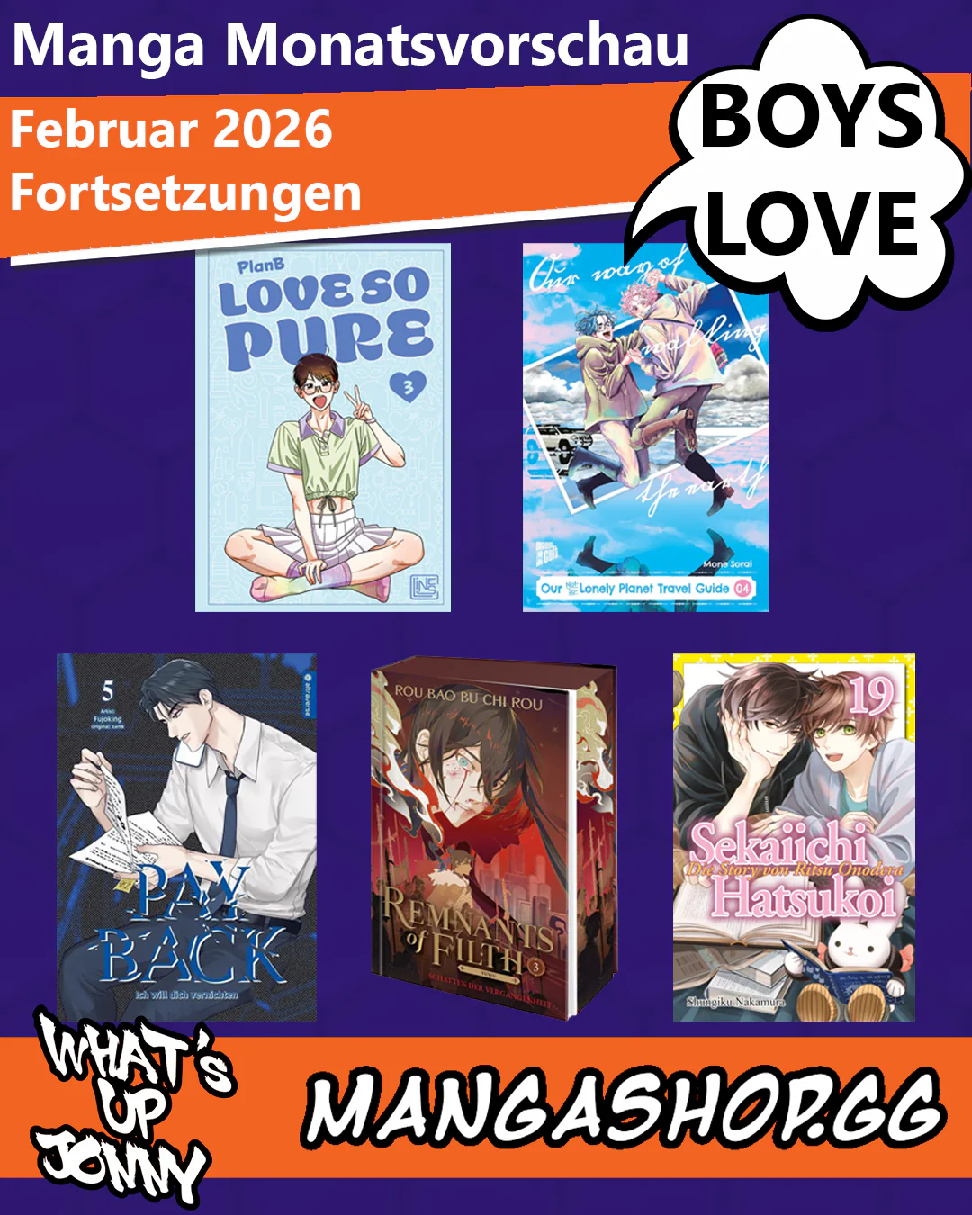 Boys Love Edition - Februar Manga Monatsvorschau 2026!