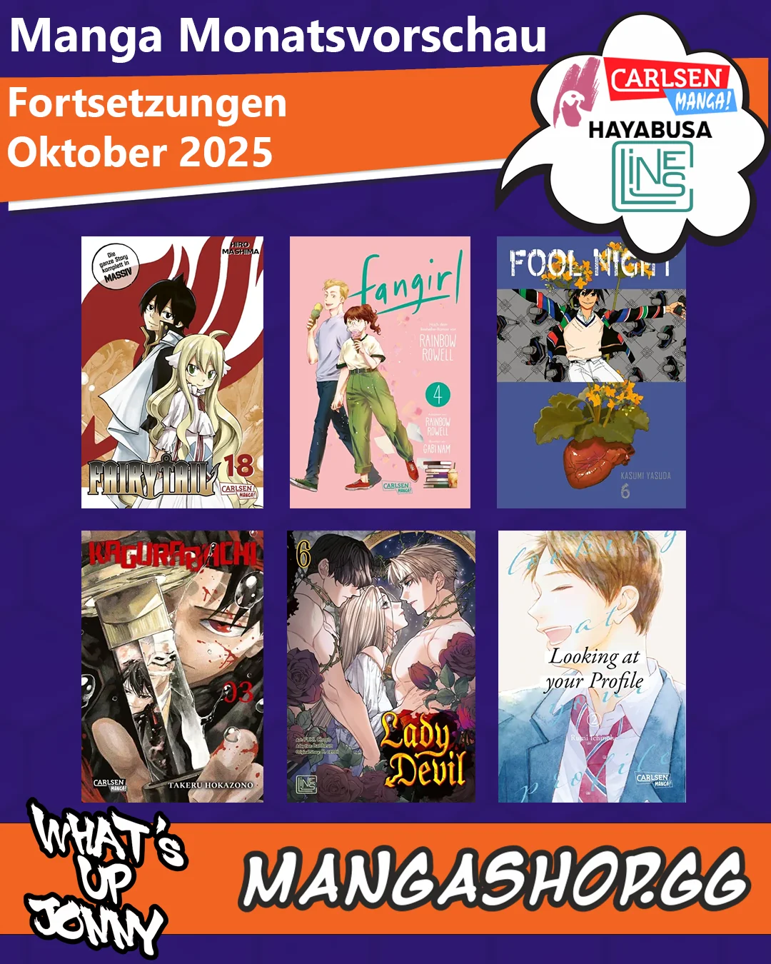 Manga Monatsübersicht Oktober 2025