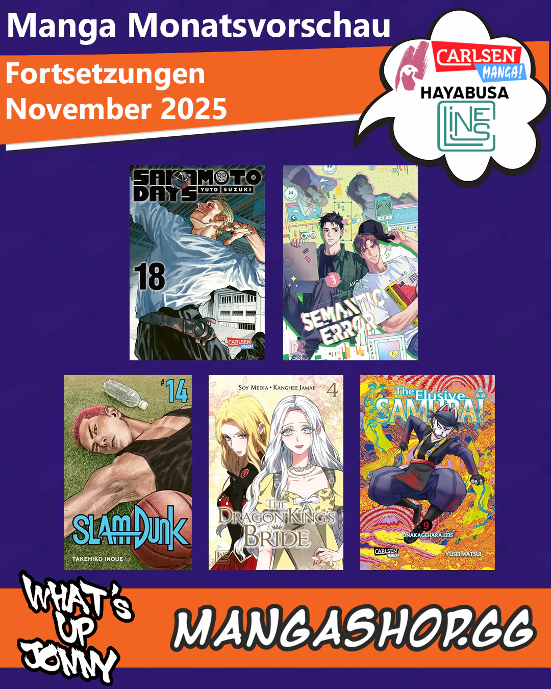Die Manga Monatsvorschau November 2025
