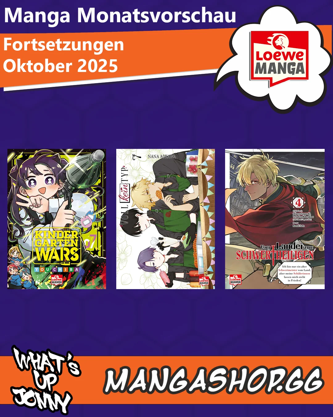 Manga Monatsübersicht Oktober 2025