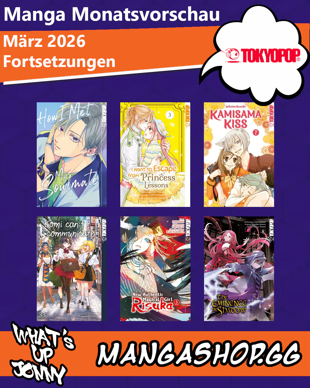 März 2026 Manga Monatsvorschau