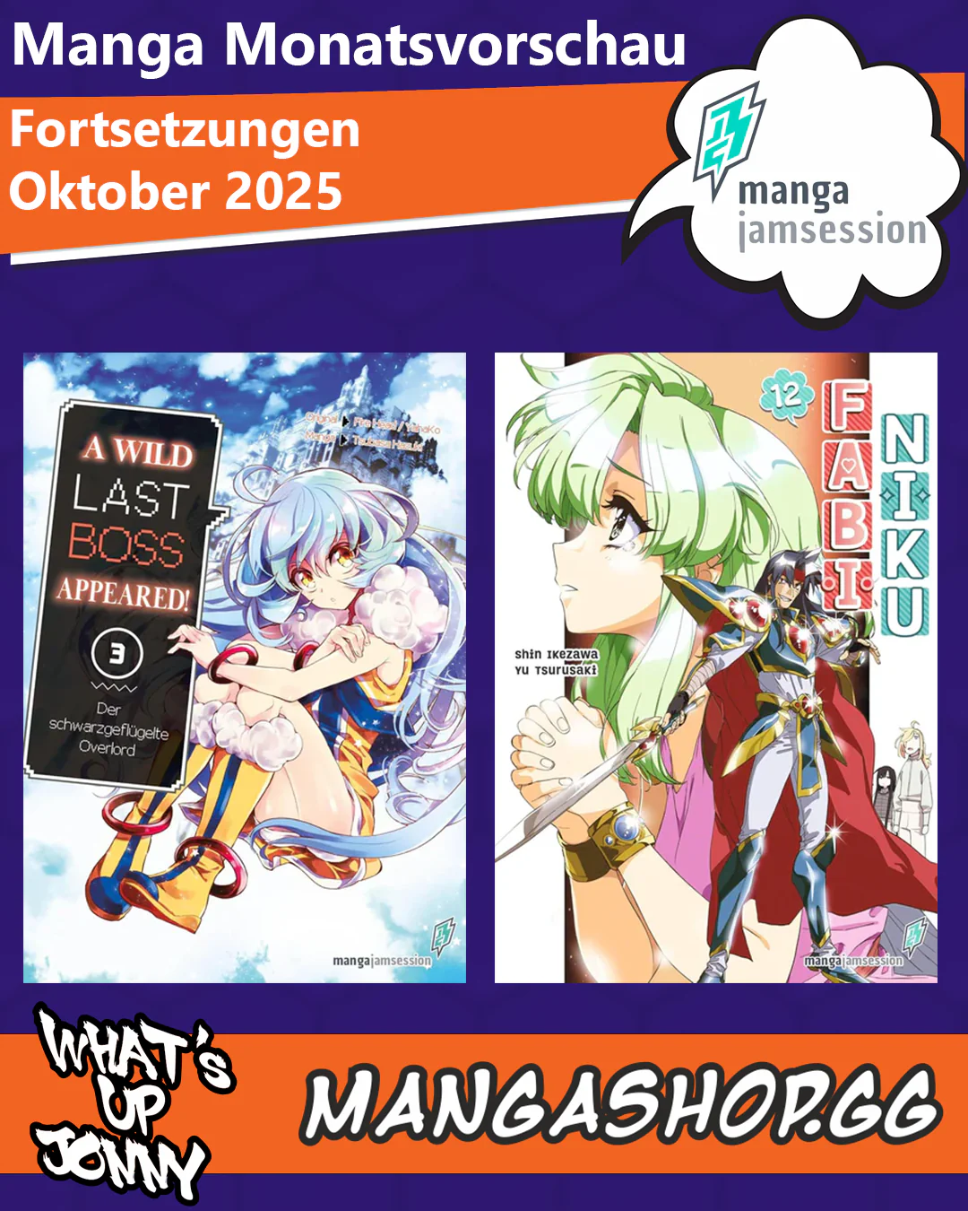 Manga Monatsübersicht Oktober 2025
