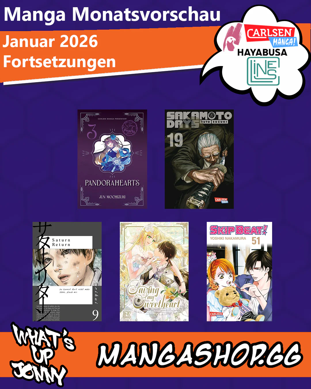 Manga Monatsvorschau Januar 2026