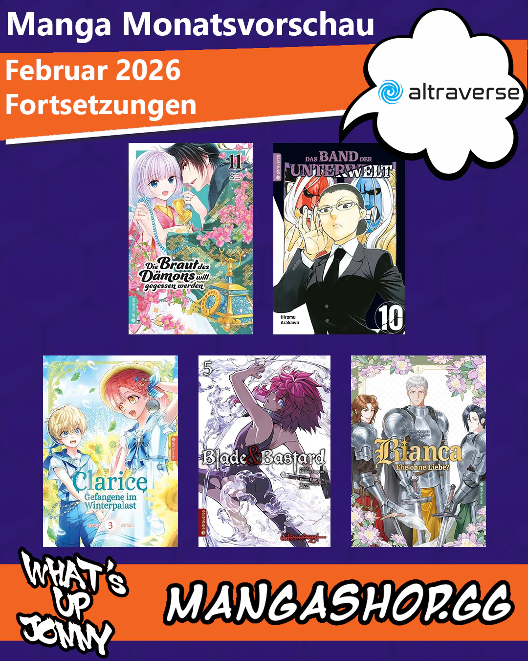 Die Manga Monatsvorschau Februar 2026