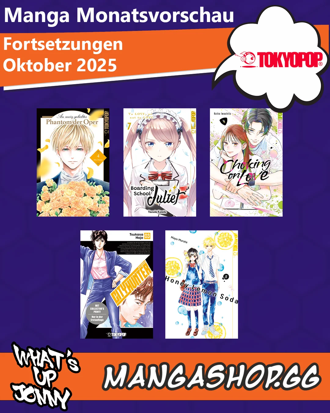 Manga Monatsübersicht Oktober 2025