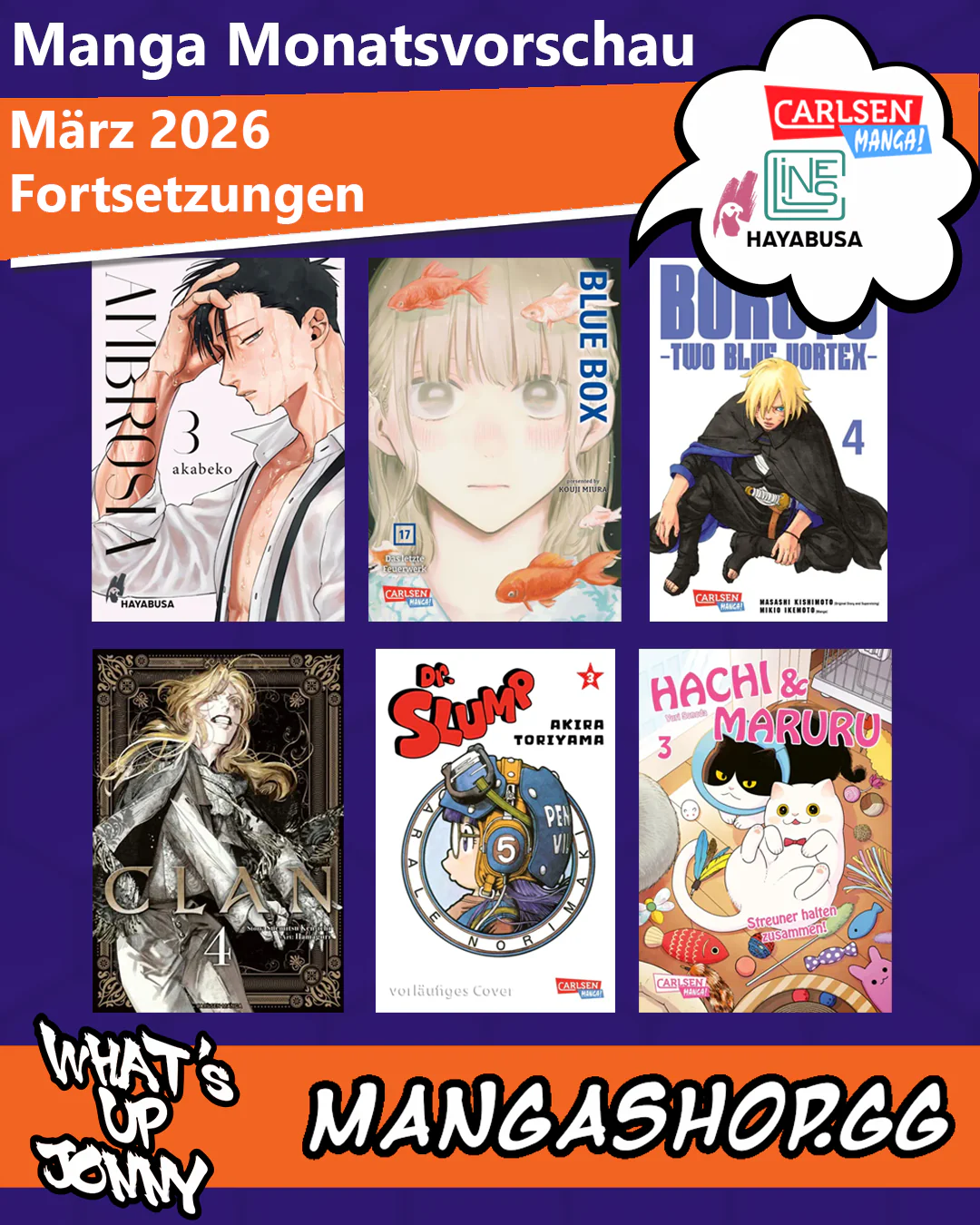 März 2026 Manga Monatsvorschau