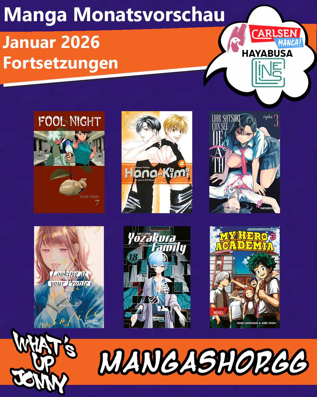 Manga Monatsvorschau Januar 2026
