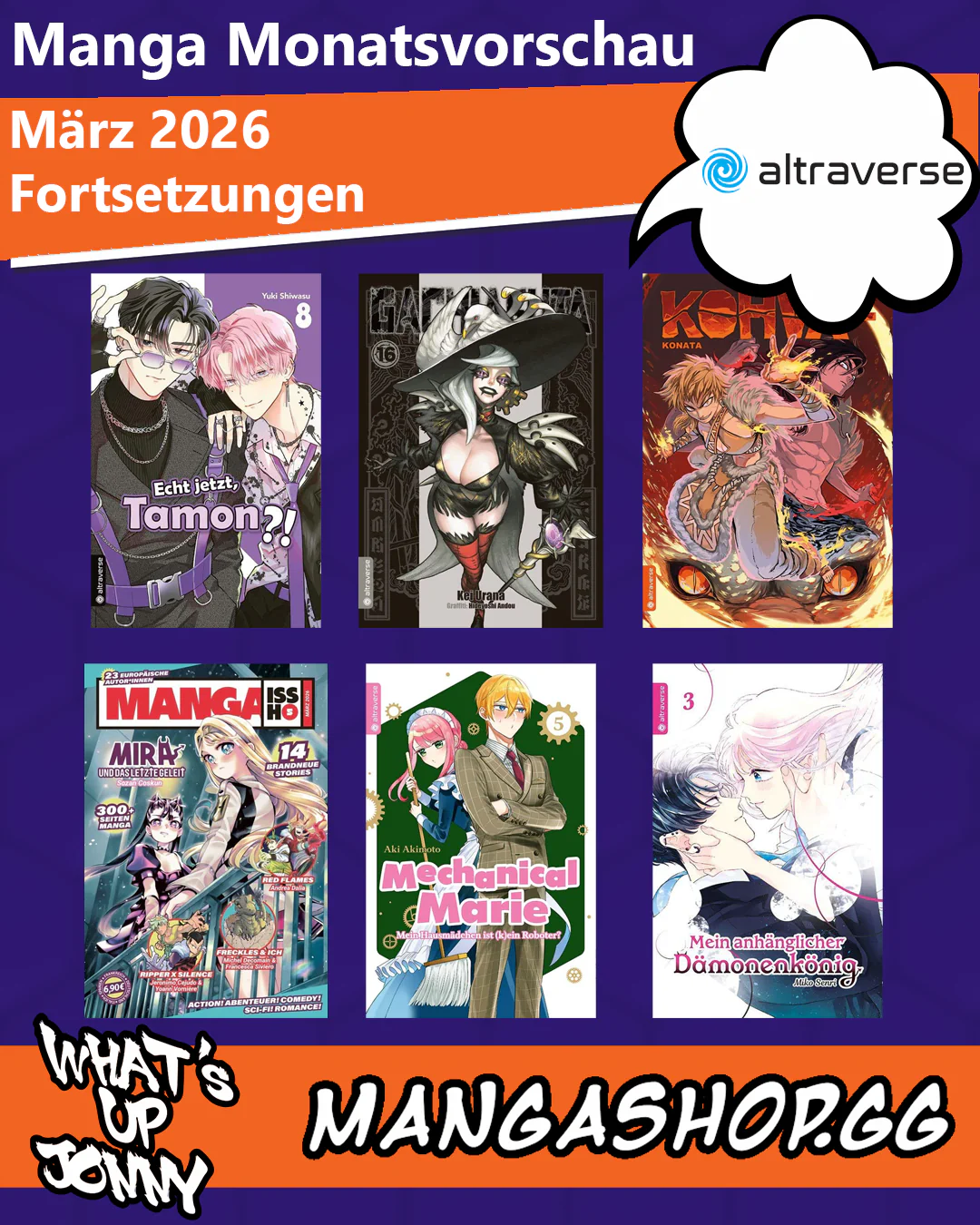 Die Manga Monatsvorschau März 2026