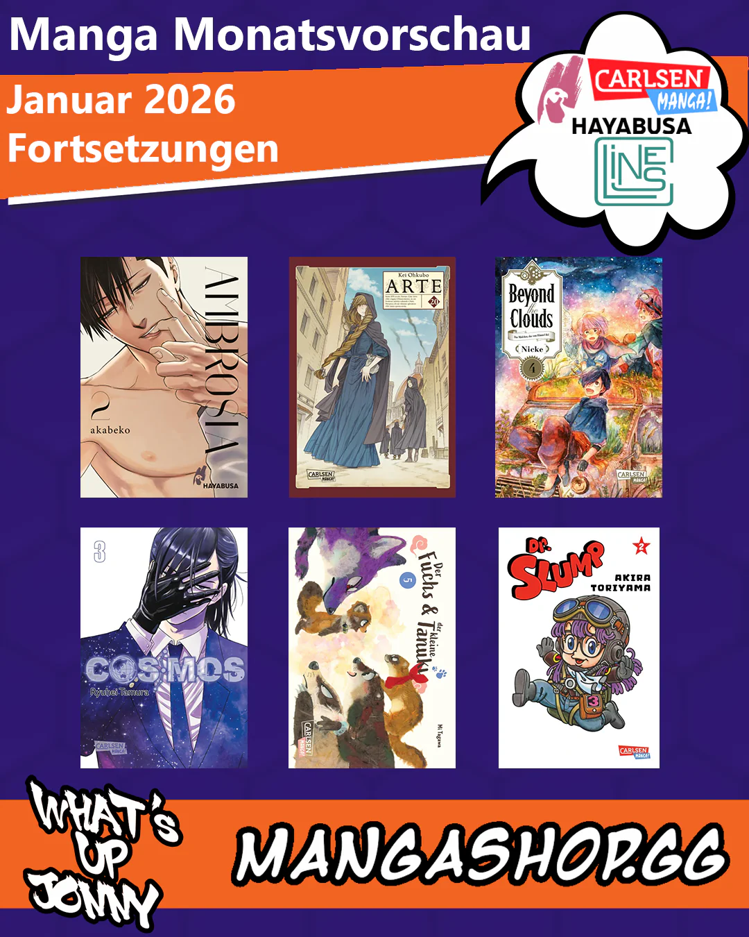 Manga Monatsvorschau Januar 2026