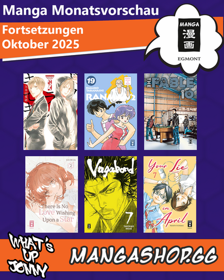 Manga Monatsübersicht Oktober 2025